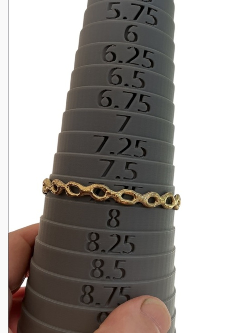 Gold tone unisex bangle bracelet